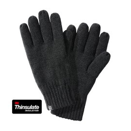 KNITTED GLOVES - BLACK - BRANDIT