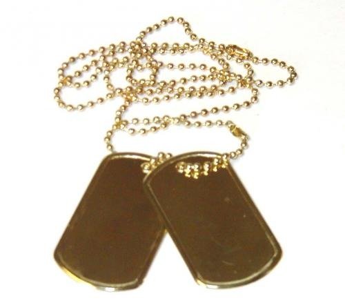 Dogtags set gold