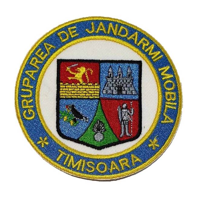  EMBLEMA GRUPAREA DE JANDARMI MOBILA TIMISOARA, cu aplicare prin coasere