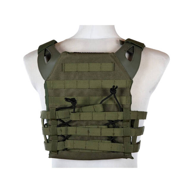  JUMER PLATE CARRIER WITH 3 M4 POCKETS AND FAKE BALLISTIC PLATES - FOLIAGE GREEN