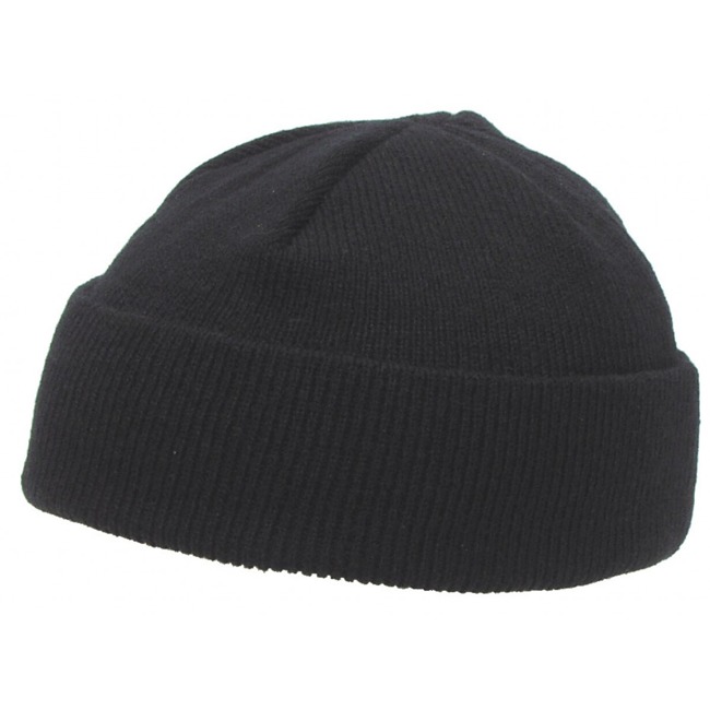  Watch Cap, extra short, Black