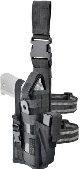 AMBIDEXTROUS LEG PISTOL HOLSTER - DEFCON 5® - BLACK