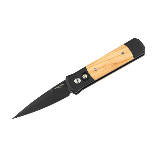 AUTOMATIC KNIFE 707 GODSON ALUMINUM BLACK OLIVE DLC - PRO-TECH