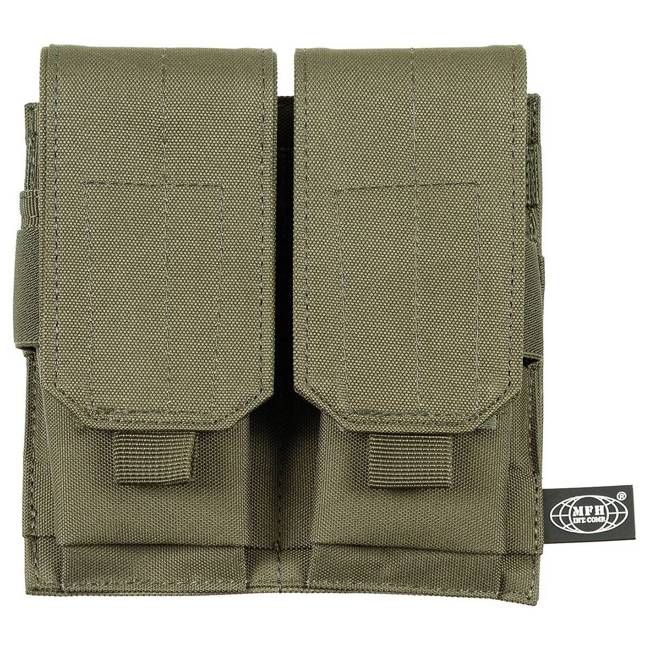 Ammo Pouch, double, "Molle", Olive Green - MFH