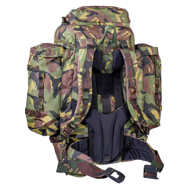 BACKPACK WITH SIDE POCKETS - 80 L - DUTCH ARMY MILITARY SURPLUS - DPM CAMO - LIKE NEW