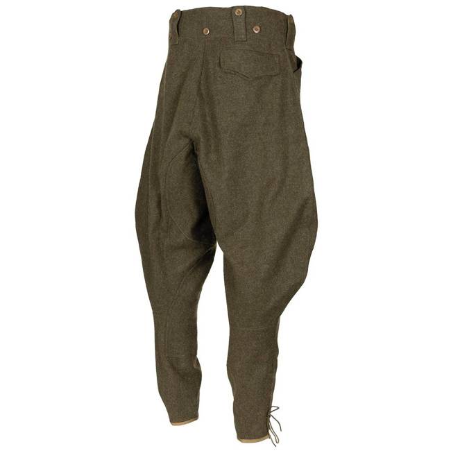 BELGIAN WOOL BREECHES, OD GREEN - LIKE NEW