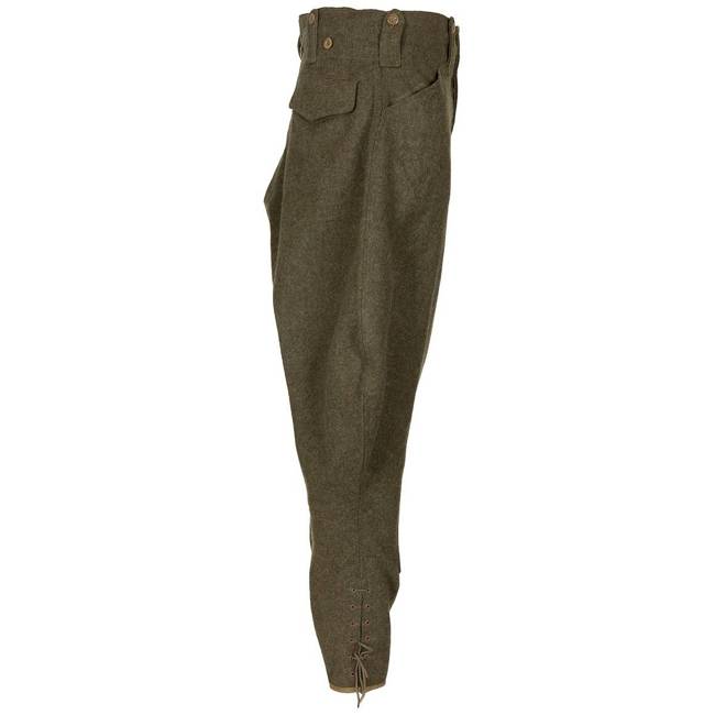 BELGIAN WOOL BREECHES, OD GREEN - LIKE NEW