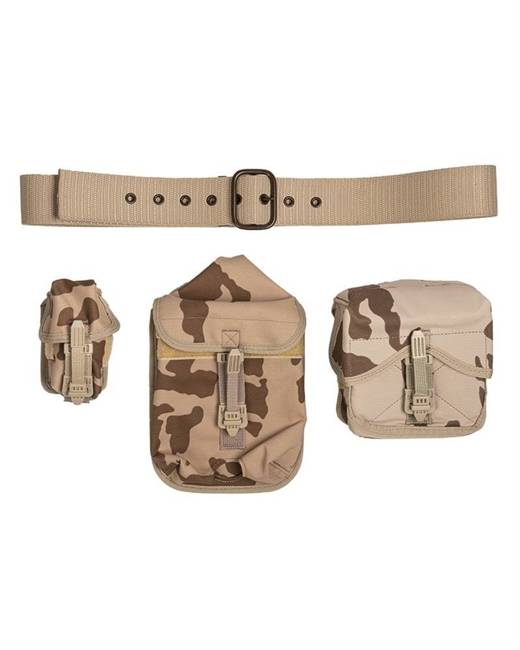 BELT SET - 4 PIECES - DESERT CAMO - CZECH MILITARY SURPLUS - USED