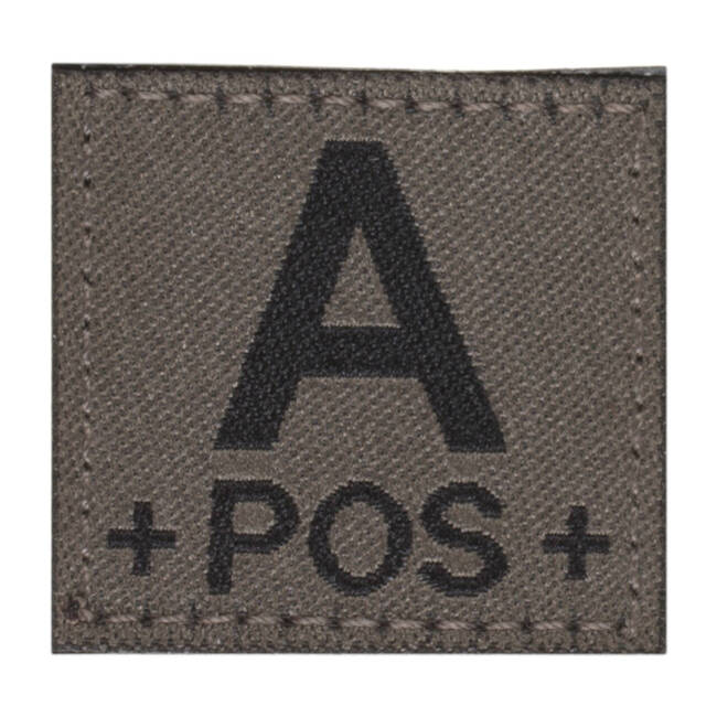 BLOOD GROUP PATCH - A POS - RAL7013 - CLAWGEAR