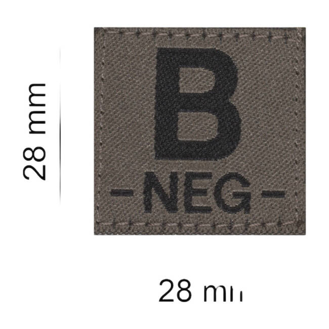 BLOOD GROUP PATCH - B NEG - DESERT - CLAWGEAR