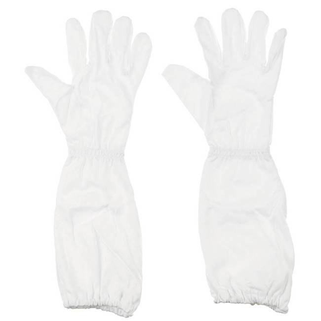 BRITISH WHITE GLOVES (FR) WITH CUFF - LIKE NEW