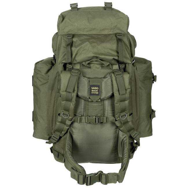 BUNDESWEHR MOUNTAIN BACKPACK - WITH 2 SIDE BAGS - 80 L - MFH® - OD GREEN