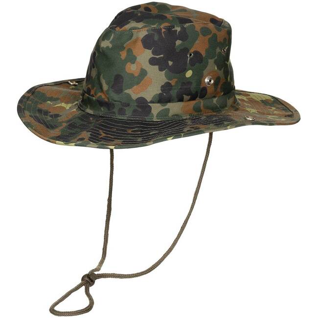 BUSH HAT - CHIN STRAP - RIPSTOP - BW CAMO