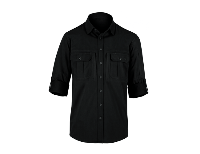 BUTTON UP PICEA SHIRT LS - CLAWGEAR® - BLACK