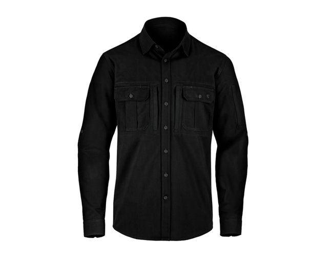 BUTTON UP PICEA SHIRT LS - CLAWGEAR® - BLACK