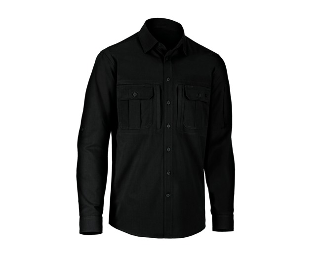 BUTTON UP PICEA SHIRT LS - CLAWGEAR® - BLACK