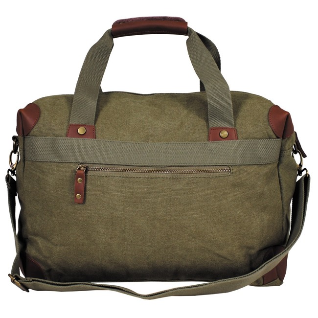 Bag, canvas, "PT", OD green, with shoulder strap