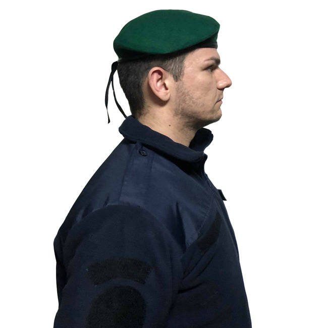 Beret with velcro Insignia - Green - textile