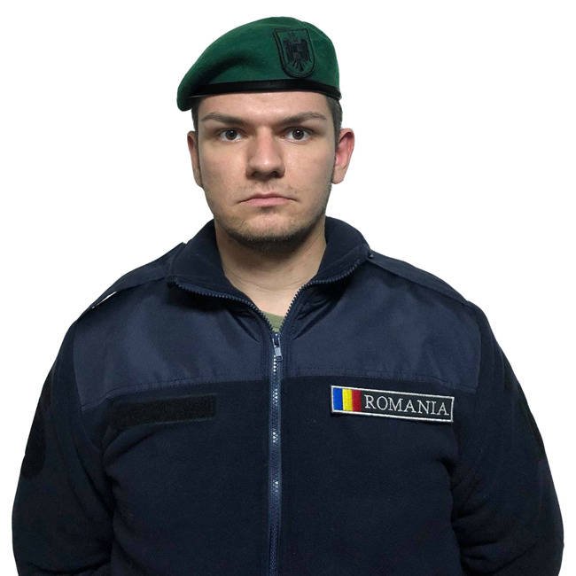 Beret with velcro Insignia - Green - textile