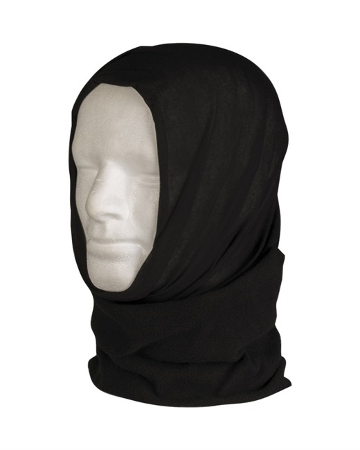 Black multi function headgear pes/fleece