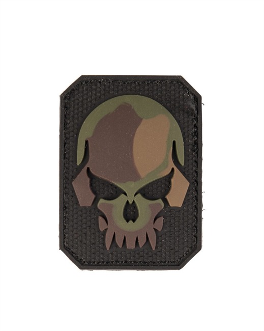 CAMO PVC SKULL 3D PATCH W. HOOK&LOOP CLOSURE SM