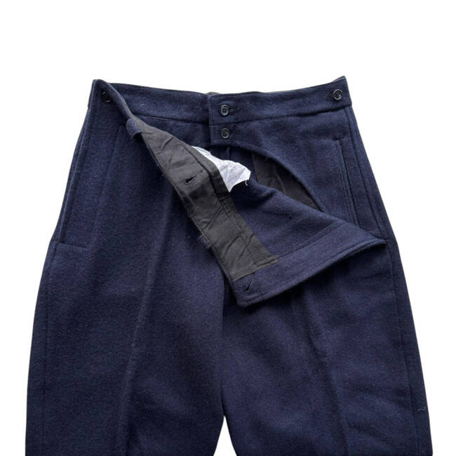 CLOTH TROUSERS - AVIATION - MILITARY SURPLUS ROMANIAN ARMY - NAVY BLUE - LIKE NEW