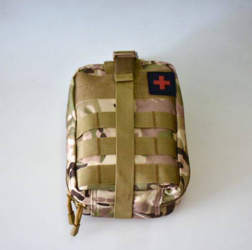 COMPLETE FIRST AID, SURVIVAL AND MEDICAL EMERGENCY KIT - WITH POUCH AND ACCESSORIES - 13 PIECES - LECTER TACTICAL