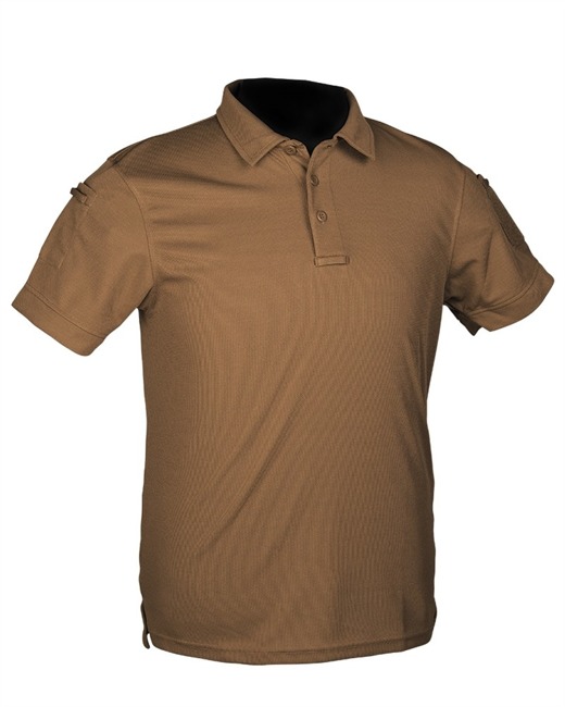 COYOTE TACTICAL SHORT SLEEVE POLO SHIRT QUICKDRY - Mil-Tec