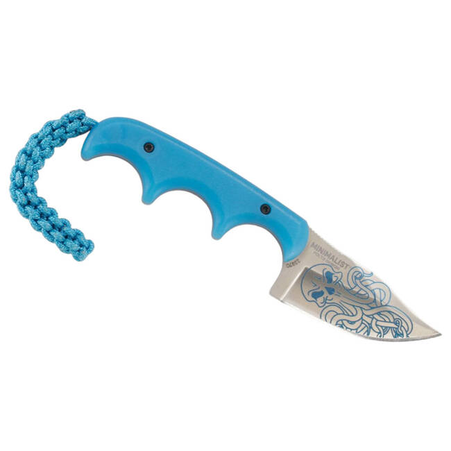 CRKT Minimalist Bowie Cthulhu Blue fixed blade knife