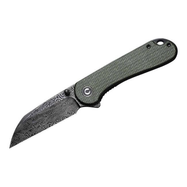 DAMASCUS KNIFE ELEMENTUM MICARTA GREEN - CIVIVI