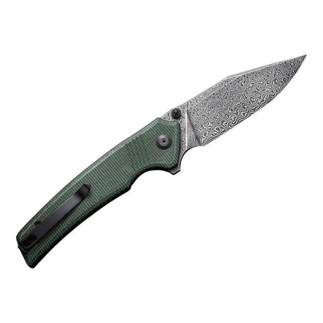 DAMASCUS KNIFE TRANQUIL MICARTA GREEN - CIVIVI