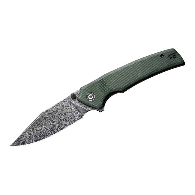 DAMASCUS KNIFE TRANQUIL MICARTA GREEN - CIVIVI