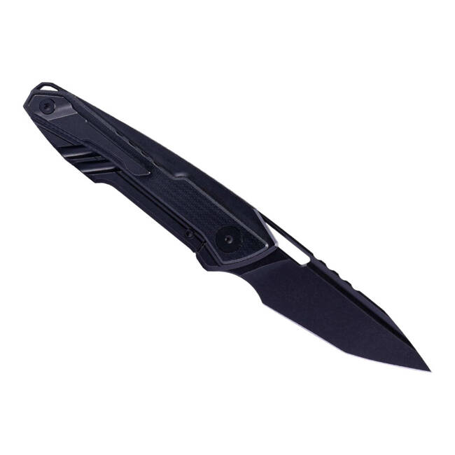 EDC KNIFE BULLET FRAME LOCK TITANIUM G10 ALL BLACK - REAL STEEL