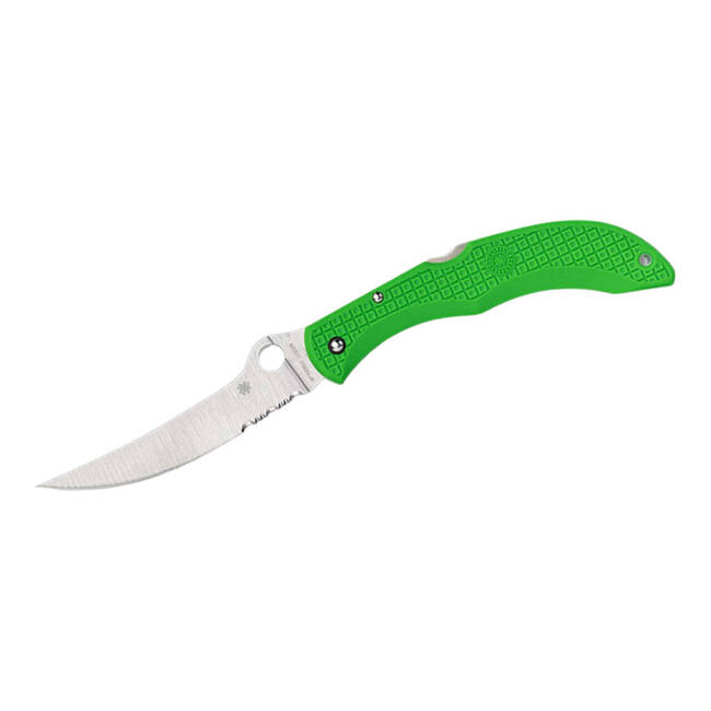 EDC KNIFE CATCHERMAN SALT GREEN LC200N SPRINT RUN - SPYDERCO