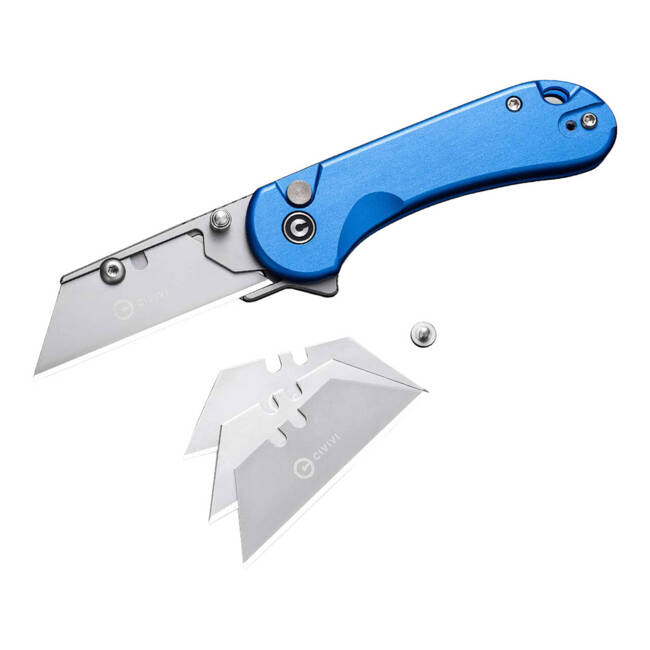 EDC KNIFE ELEMENTUM UTILITY ALUMINUM BLUE - CIVIVI