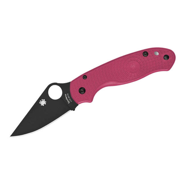 EDC KNIFE PARA 3 LIGHTWEIGHT PINK BLACK BLADE PLAINEDGE - SPYDERCO