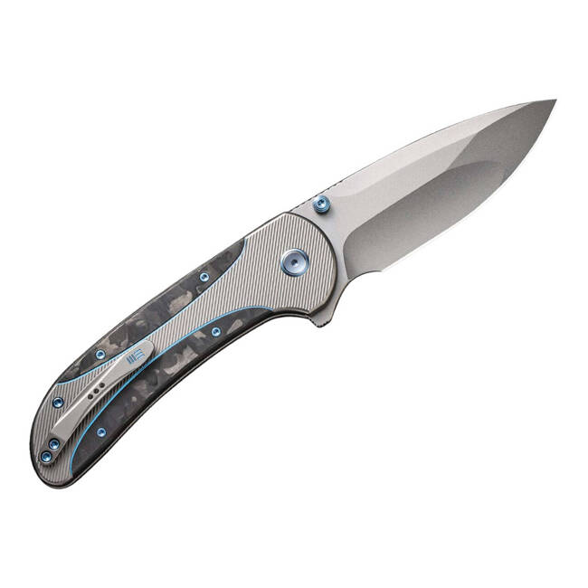 EDC KNIFE ZIZZIT TITANIUM GREY MARBLE CF - WE KNIFE