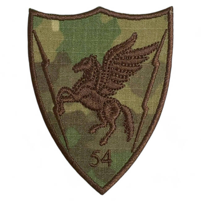 Emblema Batalionul 54 Sprijin Logistic Horea, Closca si Crisan cu aplicare Velcro (cu scai) - combat (camuflaj) forte terestre