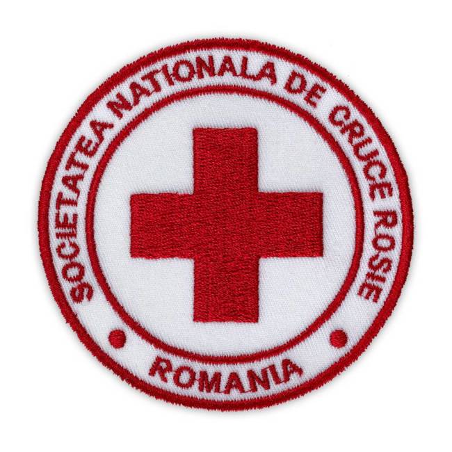 Emblema Crucea Rosie cu aplicare prin coasere