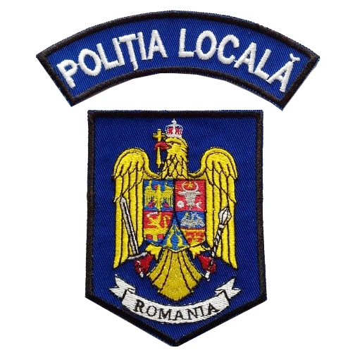 Embroidered local police badge