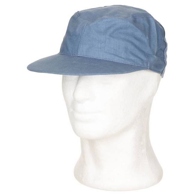 FIELD CAP CIVIL DEFENCE - MILITARY SURPLUS FROM THE SWEDISH ARMY - LIGHT BLUE - LIKE NEW 