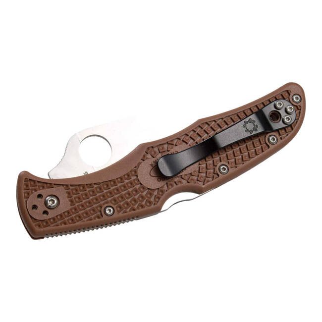 FISHING KNIFE ENDURA FLAT GROUND - BROWN - SPYDERCO