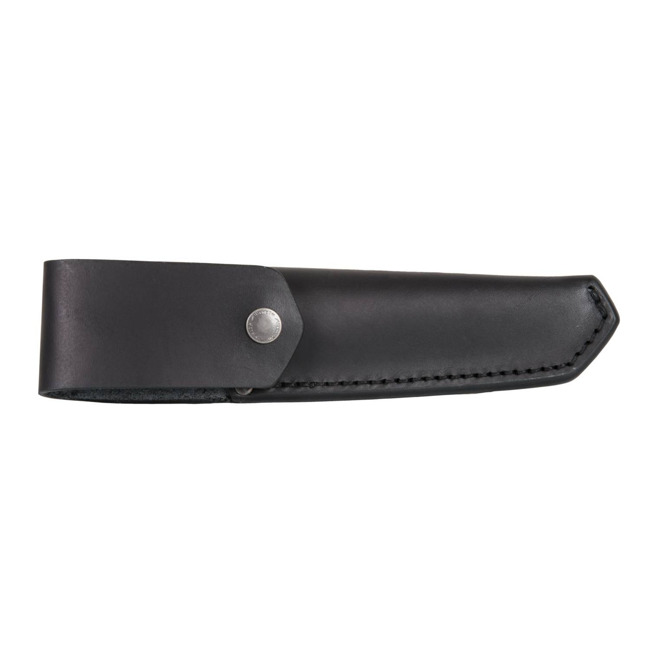 FIXED BLADE KNIFE - GARBERG - STAINLESS STEEL - WITH LEATHER SHEATH - MORAKNIV® - BLACK