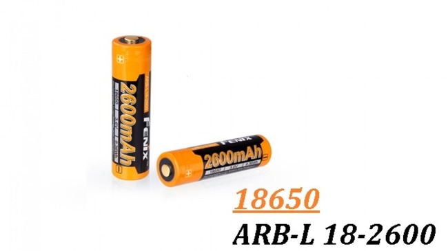 Fenix 18650 - 2600mAh - Rechargeable Battery - ARB-L 18-2600