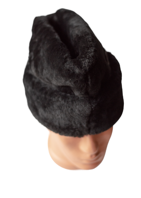 Fur hat, Cold War era, Romanian Army Surplus - Black