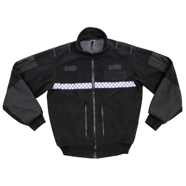 GB JACKET - "POLICE" - WINDPROOF - FLEECE - BLACK - USED