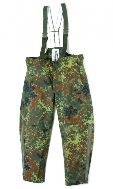 GENUINE GERMAN ARMY FLECKTARN CAMO GORETEX WET WEATHER PANTS