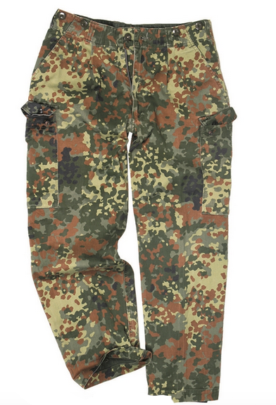 GERMAN FIELD PANTS - FLECKTARN - MILITARY SURPLUS - USED - ONLY SMALL SIZES