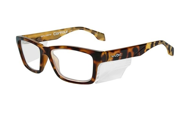 Glasses - Wileyx - CONTOUR Clear Lens Gloss Brown Demi Frame