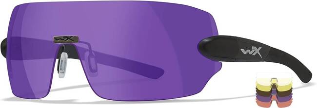 Glasses - Wileyx - DETECTION - Clear + Yellow + Orange + Purple + Copper Lenses/Matte Black Frame